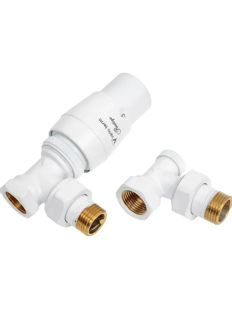 Комплект подключения термостатический VARIO Elegant 1/2-1/2 угл белый-хром